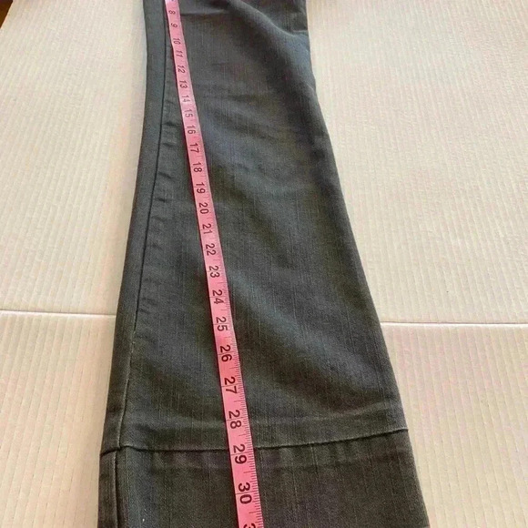 Anthropologie Women’s Mid Rise Flare Stone Washed Charcoal Black Jeans 6 DOTL - Picture 8 of 15